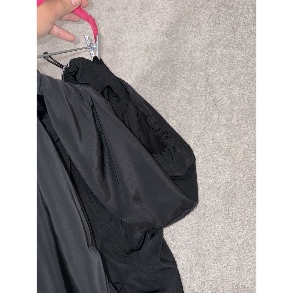 Athleta Jacket Womens S Black Drip Drop Hooded Full Zip Drawstring Rain Coat - Picture 12 of 12